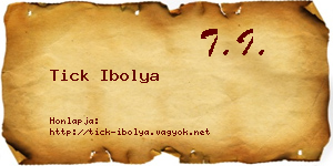 Tick Ibolya névjegykártya